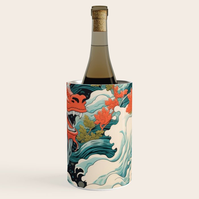 Red Chinese Water Dragon Wine Chiller Gallery Image 3