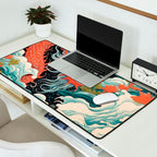 Red Chinese Water Dragon Desk Mat Gallery Image 2