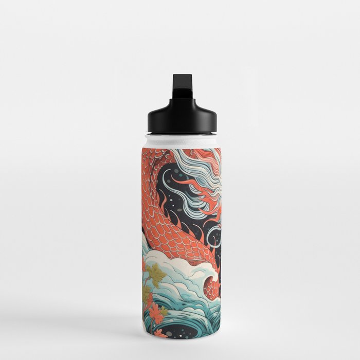 Red Chinese Water Dragon Water Bottle Gallery Image 3