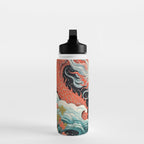 Red Chinese Water Dragon Water Bottle Gallery Image 3