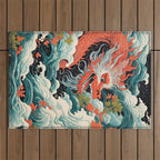 Red Chinese Water Dragon Outdoor Rug Gallery Image 1