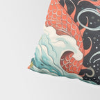 Red Chinese Water Dragon Pillow Sham Gallery Image 4