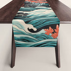 Red Chinese Water Dragon Table Runner Gallery Image 1