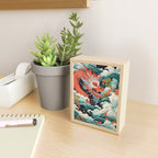 Red Chinese Water Dragon Mini Art Print Gallery Image 2