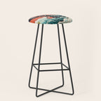 Red Chinese Water Dragon Stool Gallery Image 1