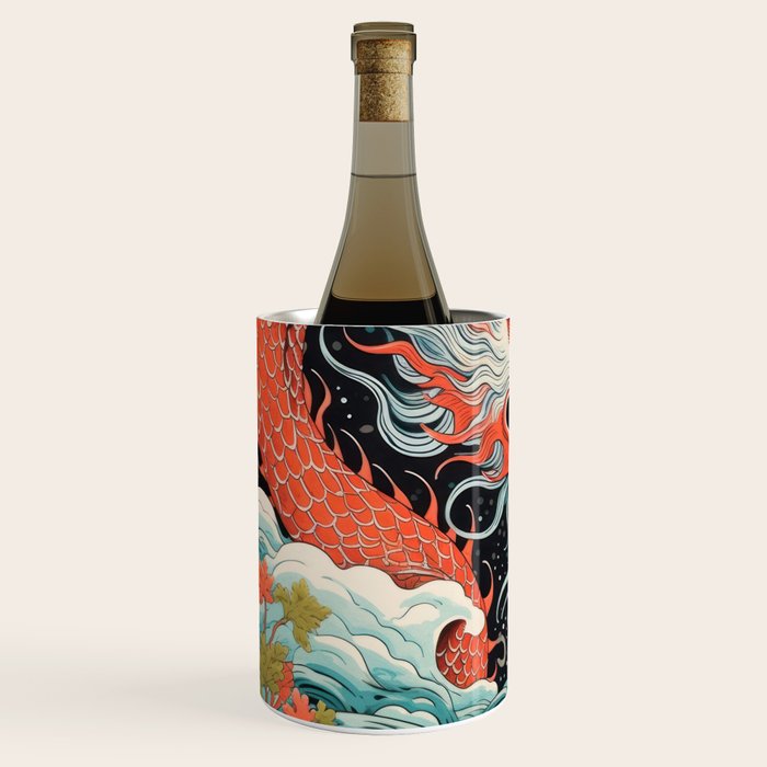 Red Chinese Water Dragon Wine Chiller Gallery Image 2