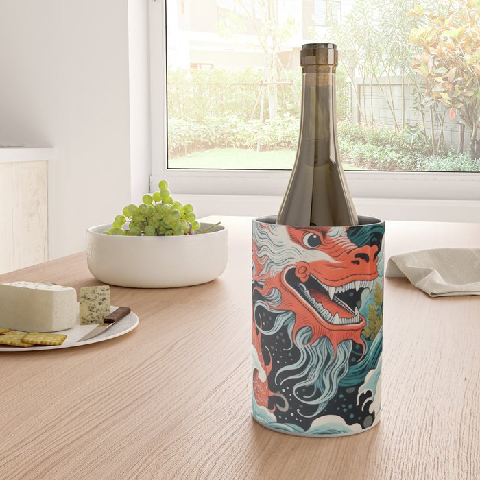 Red Chinese Water Dragon Wine Chiller Gallery Image 4
