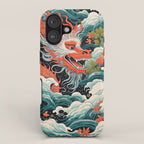 Red Chinese Water Dragon iPhone Case Gallery Image 1