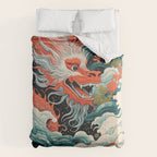 Red Chinese Water Dragon Comforter Gallery Image 6