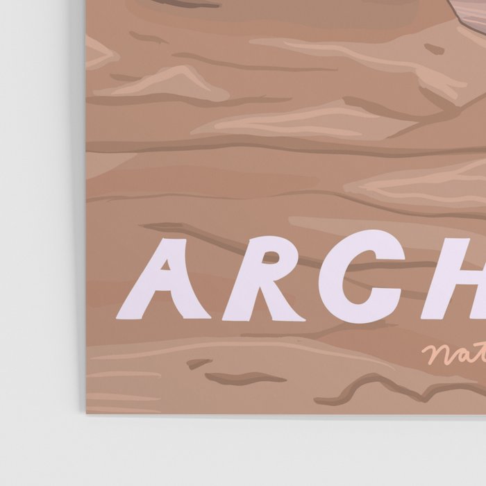 Arches National Park, National Parks Poster, Illustrated Arches, Utah, Capitol Reef, Zion Poster Gallery Image 3