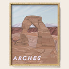 Arches National Park, National Parks Poster, Illustrated Arches, Utah, Capitol Reef, Zion Serving Tray Gallery Image 1