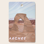 Arches National Park, National Parks Poster, Illustrated Arches, Utah, Capitol Reef, Zion Cutting Board Gallery Image 1
