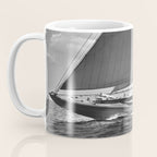 12-meter Sailing Yacht America's Cup Races nautical black and white photograph Coffee Mug Gallery Image 3