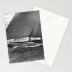 12-meter Sailing Yacht America's Cup Races nautical black and white photograph Stationery Card Gallery Image 2