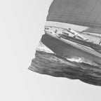 12-meter Sailing Yacht America's Cup Races nautical black and white photograph Pillow Sham Gallery Image 4