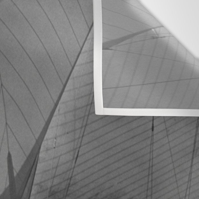 12-meter Sailing Yacht America's Cup Races nautical black and white photograph Wall Tapestry Gallery Image 3
