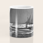 12-meter Sailing Yacht America's Cup Races nautical black and white photograph Coffee Mug Gallery Image 4