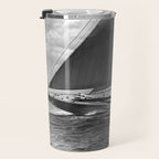 12-meter Sailing Yacht America's Cup Races nautical black and white photograph Travel Mug Gallery Image 3