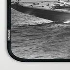 12-meter Sailing Yacht America's Cup Races nautical black and white photograph Laptop Sleeve Gallery Image 3