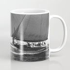 12-meter Sailing Yacht America's Cup Races nautical black and white photograph Coffee Mug Gallery Image 1
