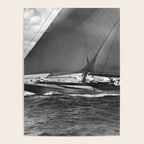 12-meter Sailing Yacht America's Cup Races nautical black and white photograph Poster Gallery Image 4