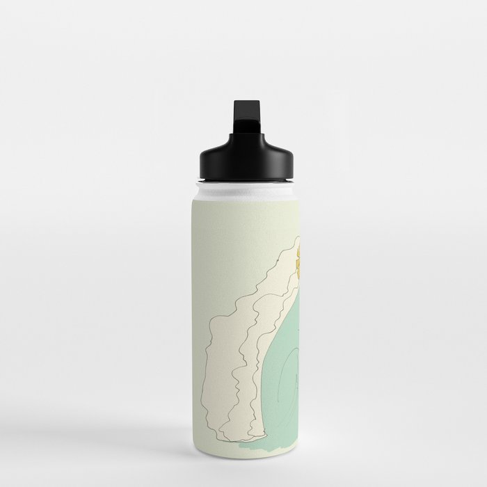 pipeline master style guru gerry lopez // retro surf art by surfy birdy Water Bottle Gallery Image 3