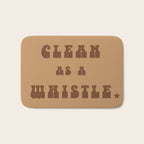 Clean as a Whistle in Rust & Tan Bath Mat Gallery Image 1