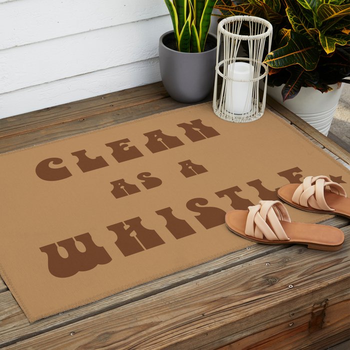 Clean as a Whistle in Rust & Tan Outdoor Rug Gallery Image 2