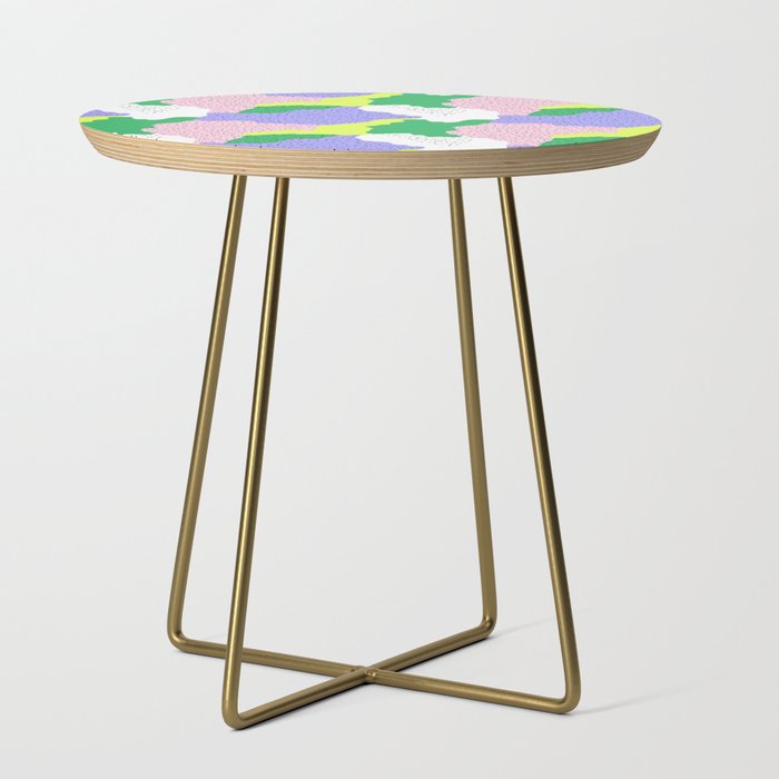 Abstract colorful retro 90s art pattern Side Table Gallery Image 1