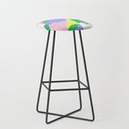 Abstract colorful retro 90s art pattern Stool Gallery Image 1