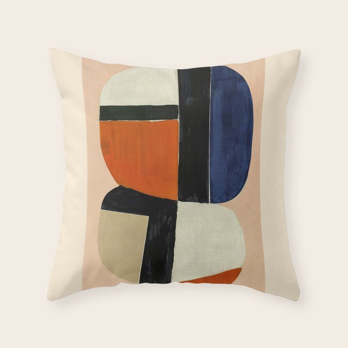 Rhythm of Shapes Throw Pillow Gallery Image 1