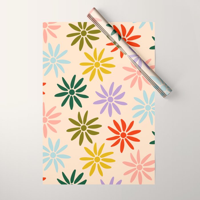 Retro Groovy Sun  Wrapping Paper Gallery Image 1