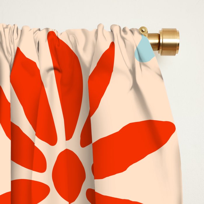 Retro Groovy Sun  Window Curtain Gallery Image 2