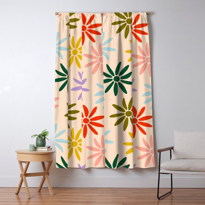 Retro Groovy Sun  Window Curtain Gallery Image 5