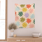 Retro Groovy Sun  Wall Tapestry Gallery Image 2