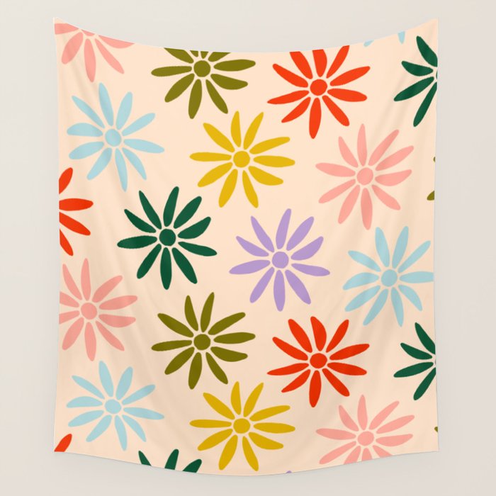 Retro Groovy Sun  Wall Tapestry Gallery Image 4