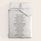 I Believe In Pink. I Believe That Laughing Is the Best Calorie Burner-Audrey Hepburn Duvet Cover Gallery Image 6