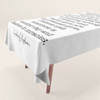 I Believe In Pink. I Believe That Laughing Is the Best Calorie Burner-Audrey Hepburn Tablecloth Gallery Image 1