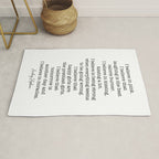 I Believe In Pink. I Believe That Laughing Is the Best Calorie Burner-Audrey Hepburn Rug Gallery Image 1