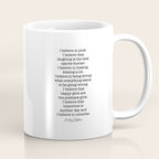 I Believe In Pink. I Believe That Laughing Is the Best Calorie Burner-Audrey Hepburn Coffee Mug Gallery Image 1