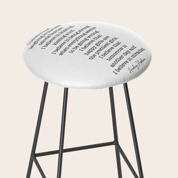 I Believe In Pink. I Believe That Laughing Is the Best Calorie Burner-Audrey Hepburn Stool Gallery Image 2