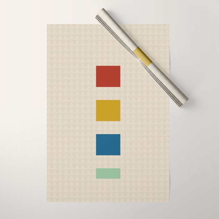 four elements II tweed and primary colors Wrapping Paper Gallery Image 1