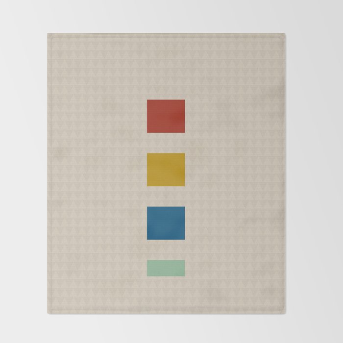 four elements II tweed and primary colors Throw Blanket Gallery Image 2