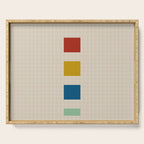 four elements II tweed and primary colors Serving Tray Gallery Image 1
