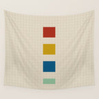 four elements II tweed and primary colors Wall Tapestry Gallery Image 4