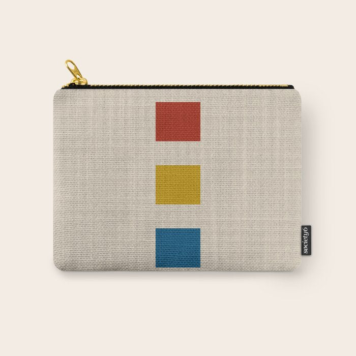 four elements II tweed and primary colors Carry All Pouch Gallery Image 1