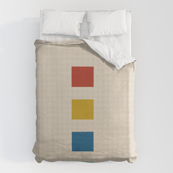four elements II tweed and primary colors Duvet Cover Gallery Image 6