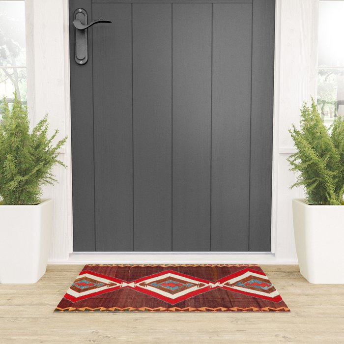 Aksaray Cappadocian Central Anatolia Kilim Print Welcome Mat Gallery Image 3