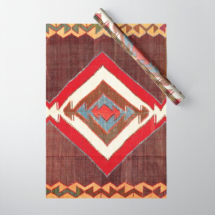 Aksaray Cappadocian Central Anatolia Kilim Print Wrapping Paper Gallery Image 1
