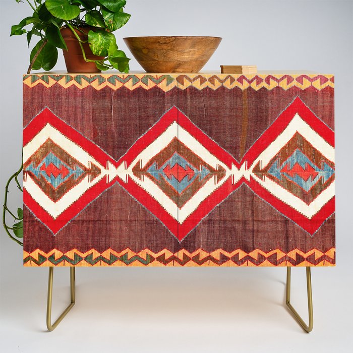 Aksaray Cappadocian Central Anatolia Kilim Print Credenza Gallery Image 1